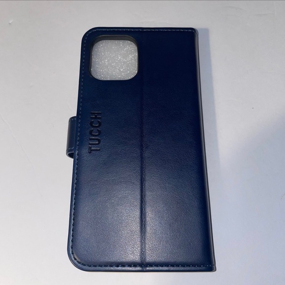 TUCCH Case For iPhone 12 Pro/12 6.1 PU Leather Folio Case Wallet Blue - Picture 8 of 12